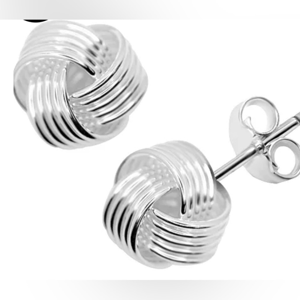 Giani Bernini Love Knot Stud Silver Earrings Brand New With Tags